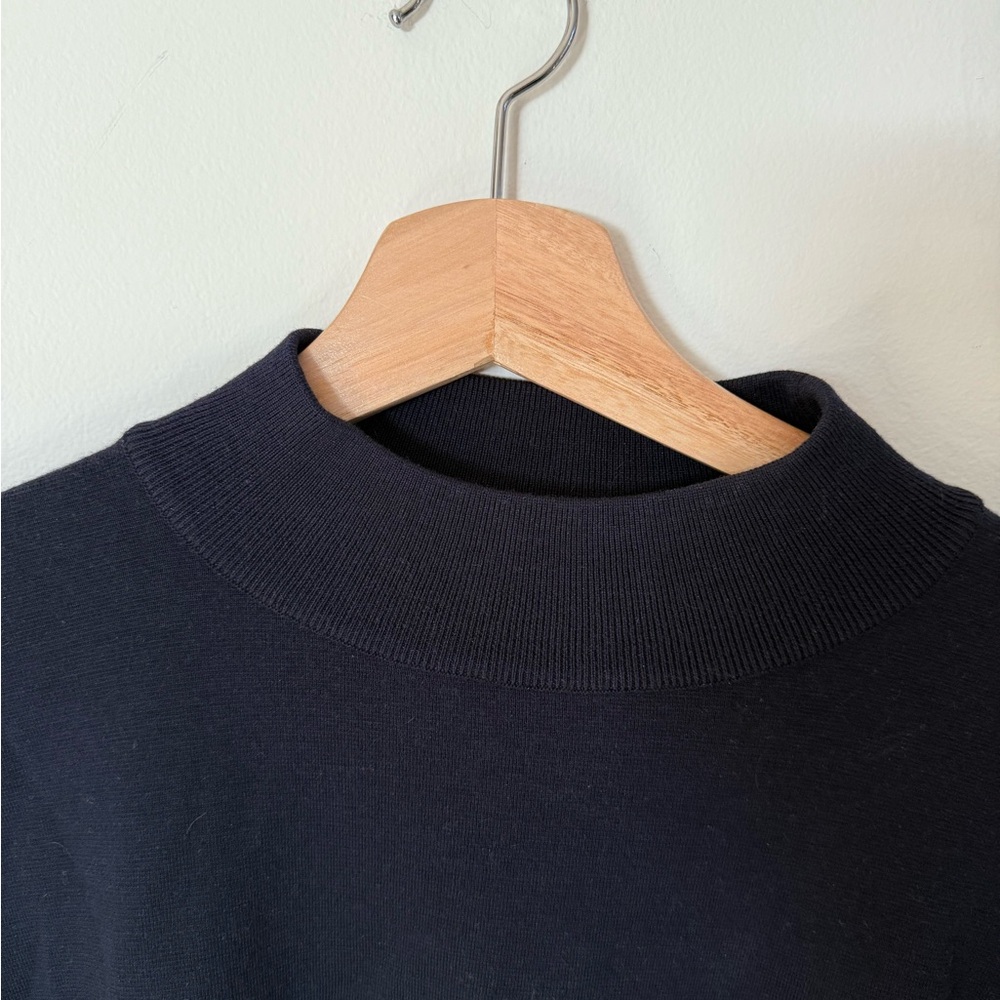 The Row Navy Crema MockNeck Sweater S NWOT - Picture 4 of 6
